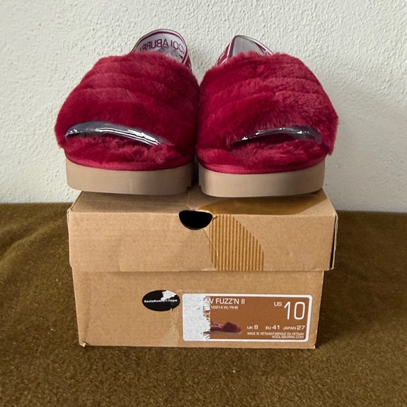 NIB Koolaburra by UGG Fuzz'n II Slide Sandals Womens 10 - Picture 2 of 5